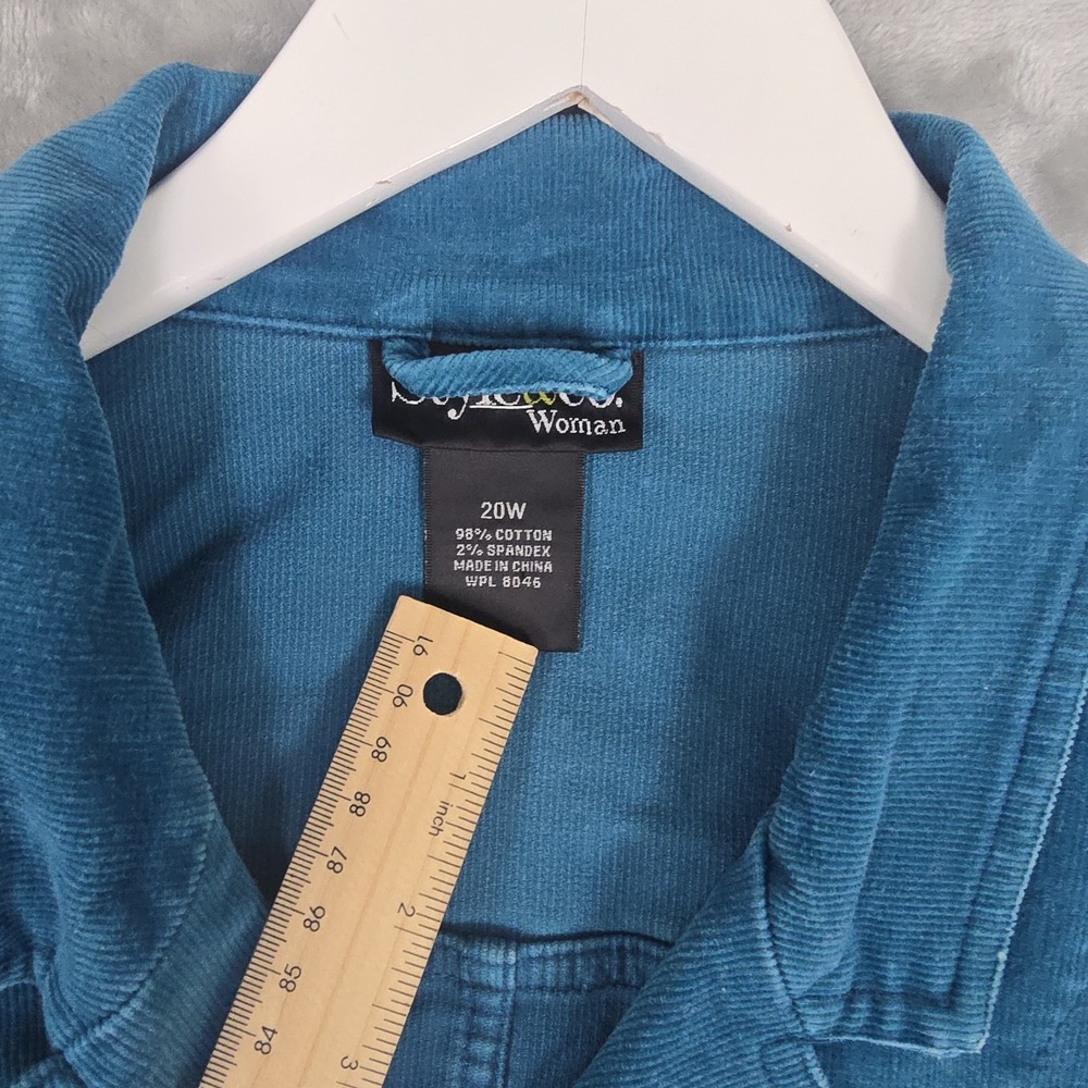 Sugar Skull Womens Corduroy Blazer Jacket 20 Teal Blue Dia de Los Muertos - Picture 6 of 7